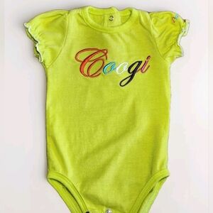 VTG Coogi Lime Green Bodysuit Size 3-6 Month
